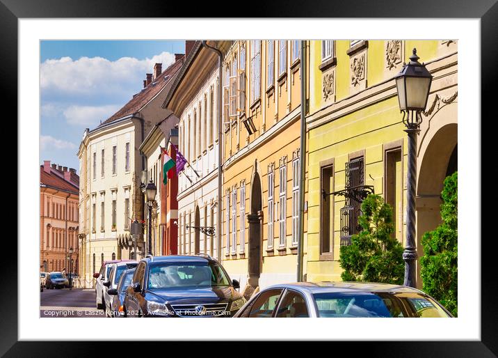 Uri Street - Budapest Framed Mounted Print by Laszlo Konya