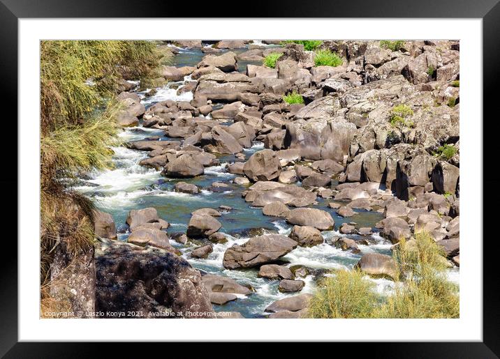 Smooth rocks - Launceston Framed Mounted Print by Laszlo Konya