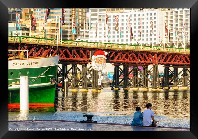 Santa Claus - Sydney Framed Print by Laszlo Konya