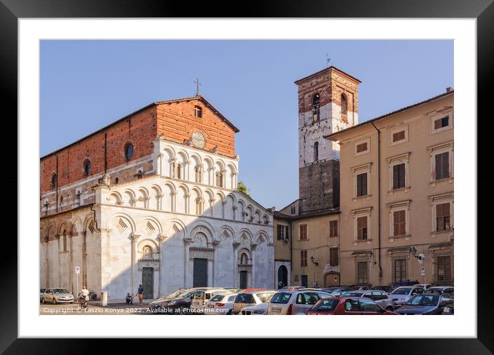 Chiesa di Santa Maria Bianca - Lucca Framed Mounted Print by Laszlo Konya
