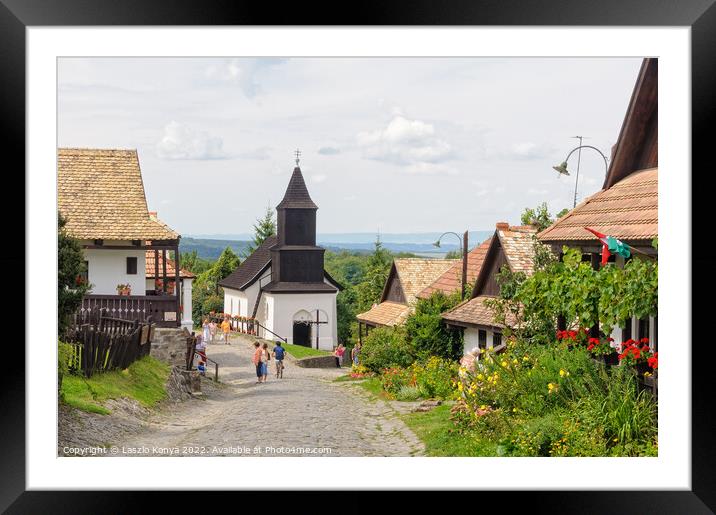 St Martin Church - Holloko Framed Mounted Print by Laszlo Konya