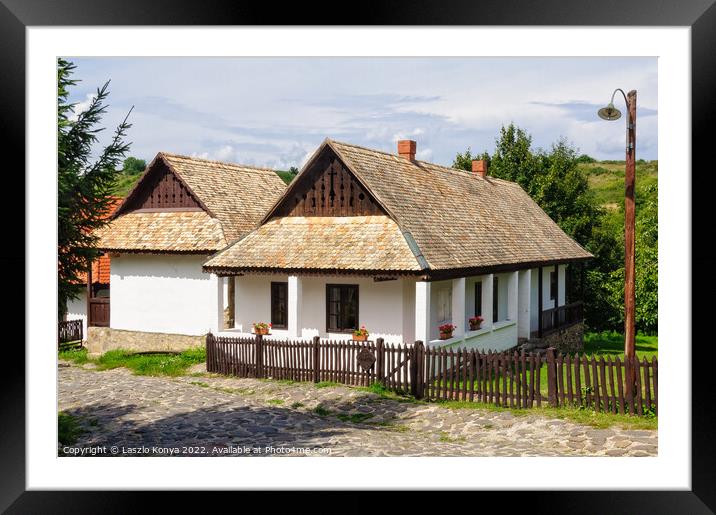 Paloc farmhouse - Holloko Framed Mounted Print by Laszlo Konya