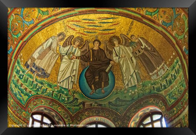 Byzantine mosaics - Ravenna Framed Print by Laszlo Konya