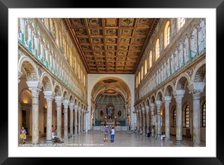 Basilica of Sant'Apollinare Nuovo - Ravenna Framed Mounted Print by Laszlo Konya