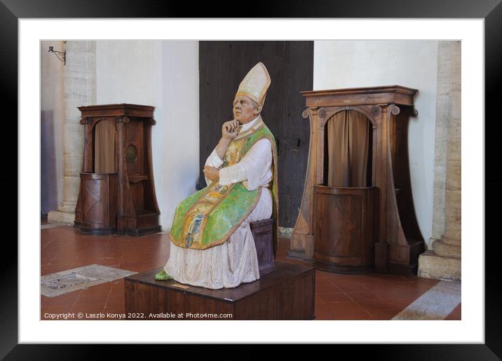 Pope Pius II - Pienza Framed Mounted Print by Laszlo Konya