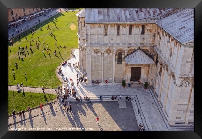 Field of Miracles from above - Pisa Framed Print by Laszlo Konya