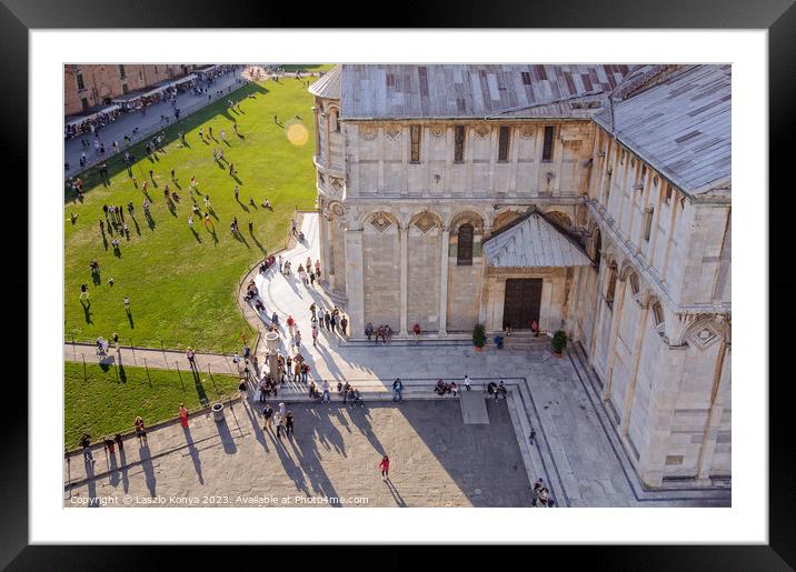 Field of Miracles from above - Pisa Framed Mounted Print by Laszlo Konya