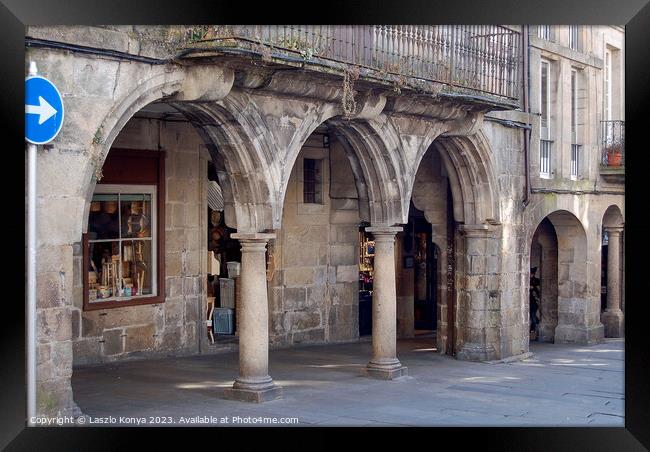 Canton do Toural - Santiago de Compostela Framed Print by Laszlo Konya