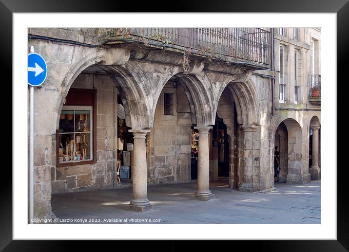Canton do Toural - Santiago de Compostela Framed Mounted Print by Laszlo Konya