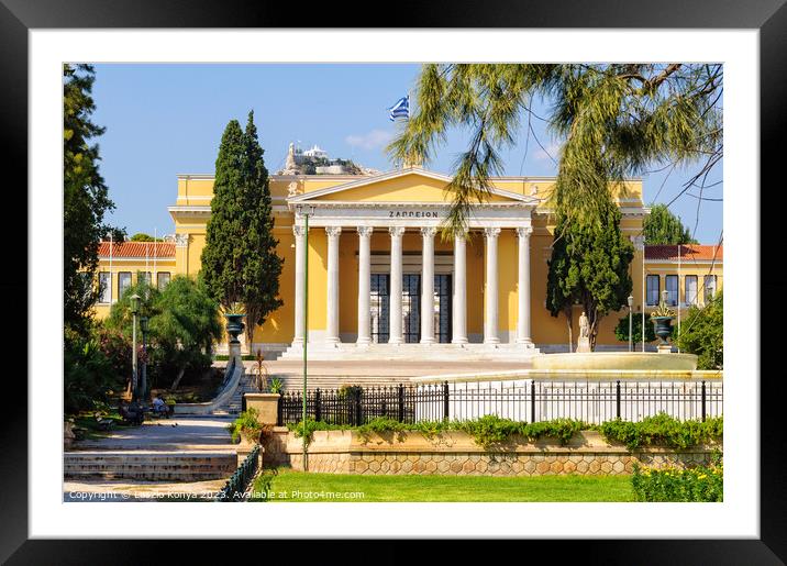 Zappeion Exhibition Hall - Athens Framed Mounted Print by Laszlo Konya