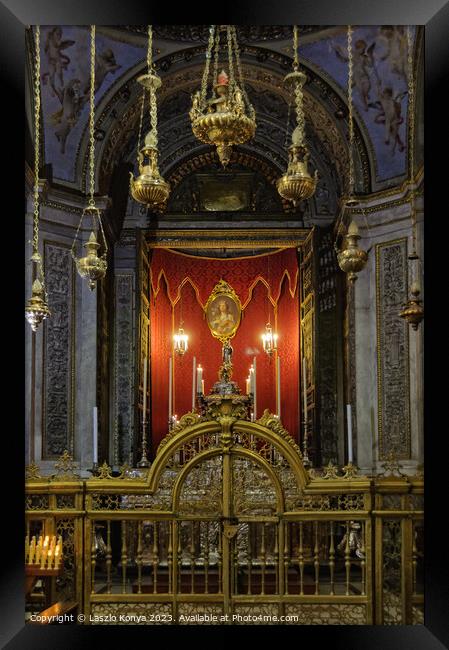 Chapel in the Cathedral - Palermo Framed Print by Laszlo Konya