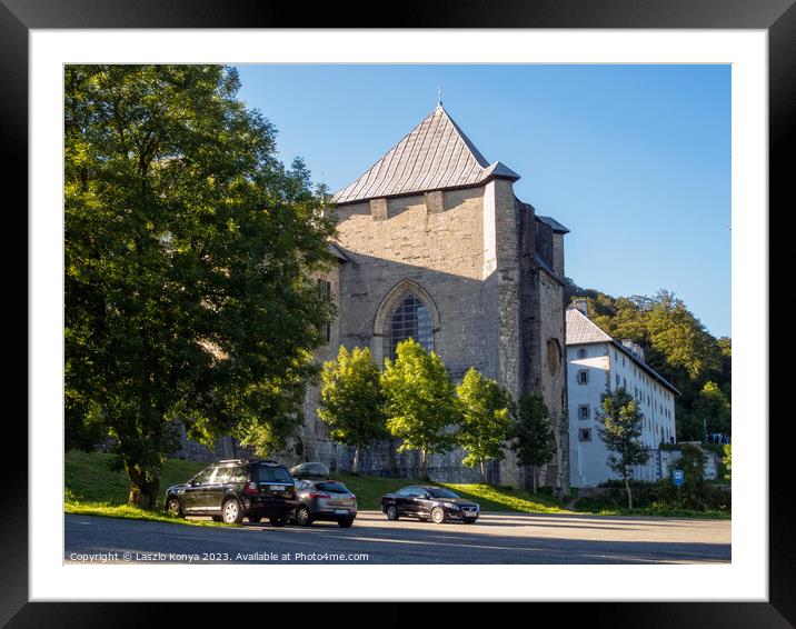 Royal Collegiate Church and hostel - Roncesvalles Framed Mounted Print by Laszlo Konya