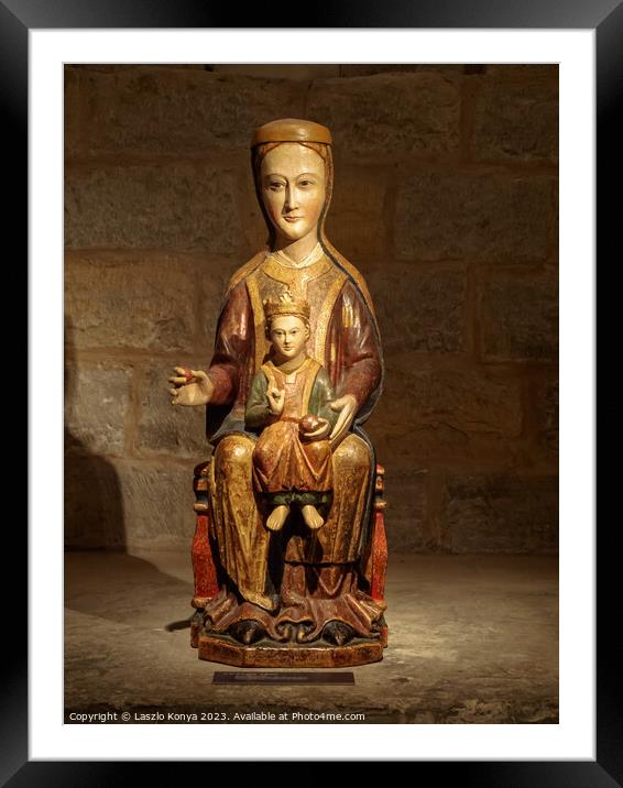 Virgin and Child - Pamplona Framed Mounted Print by Laszlo Konya
