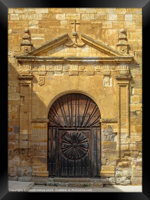 Church of Santa Maria - Boadilla del Camino Framed Print by Laszlo Konya