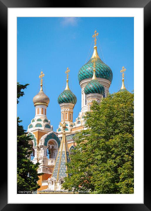 Eglise Russe - Nice Framed Mounted Print by Laszlo Konya