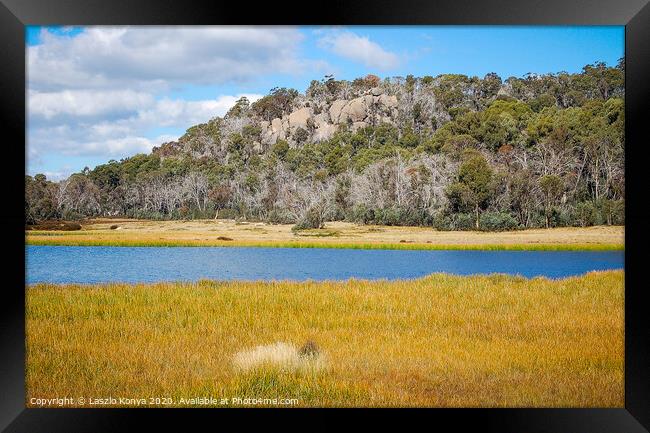 Lake Catani - Mt Buffalo Framed Print by Laszlo Konya