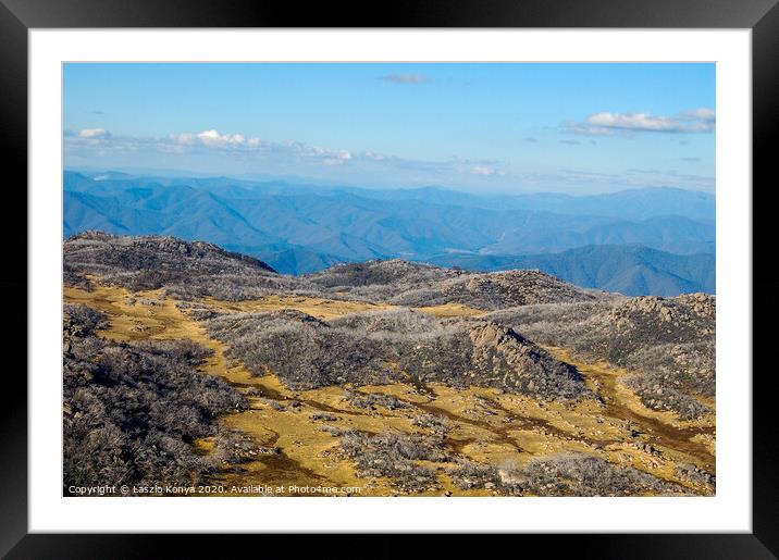 View from the Horn - Mt Buffalo Framed Mounted Print by Laszlo Konya