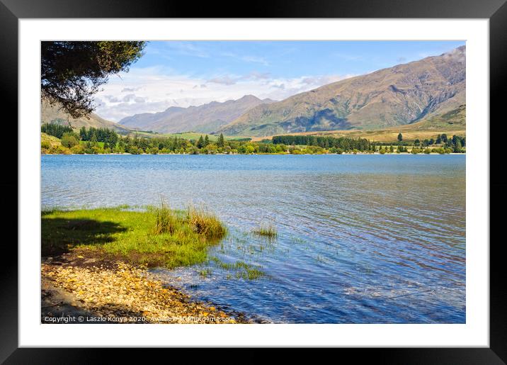 Glendhu Bay - Wanaka Framed Mounted Print by Laszlo Konya