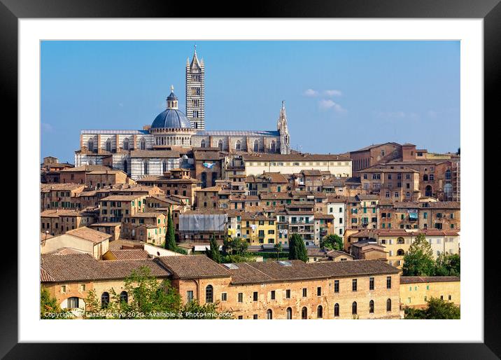 Duomo from the Medici Fortress - Siena Framed Mounted Print by Laszlo Konya