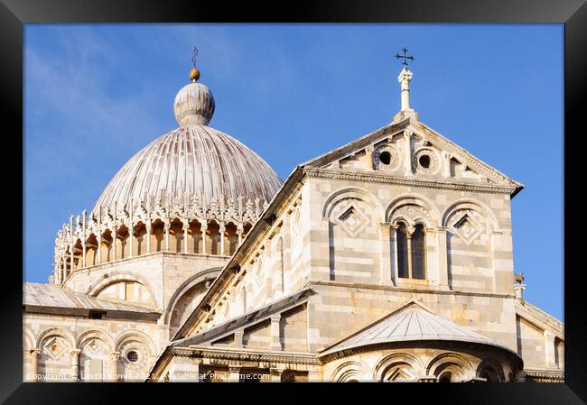 Dome of the Cathedral - Pisa Framed Print by Laszlo Konya
