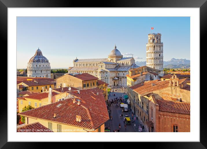 Campo dei Miracoli from the Grand Hotel Duomo - Pi Framed Mounted Print by Laszlo Konya