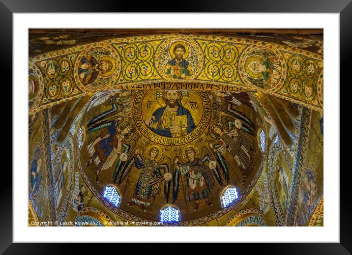 Dome Palatine Chapel - Palermo Framed Mounted Print by Laszlo Konya
