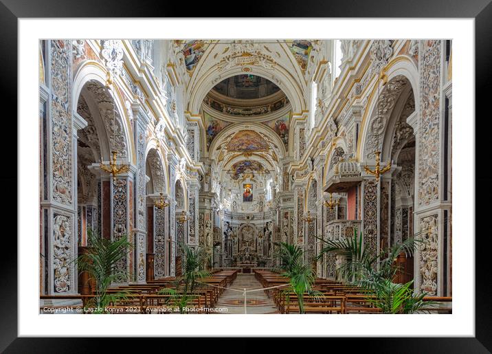 Church of the Gesù - Palermo Framed Mounted Print by Laszlo Konya