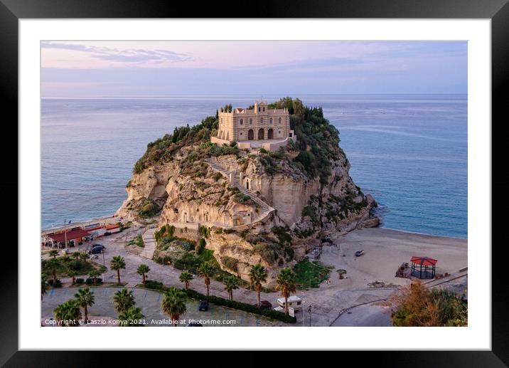 Santa Maria Island - Tropea Framed Mounted Print by Laszlo Konya