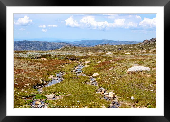 Snowy Mountains Plateau - Thredbo  Framed Mounted Print by Laszlo Konya