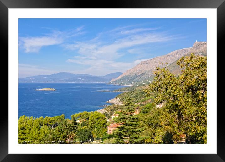 Gulf of Policastro - Maratea Framed Mounted Print by Laszlo Konya