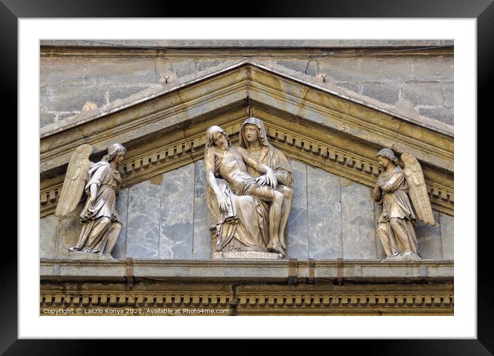 La Pieta - Napoli Framed Mounted Print by Laszlo Konya