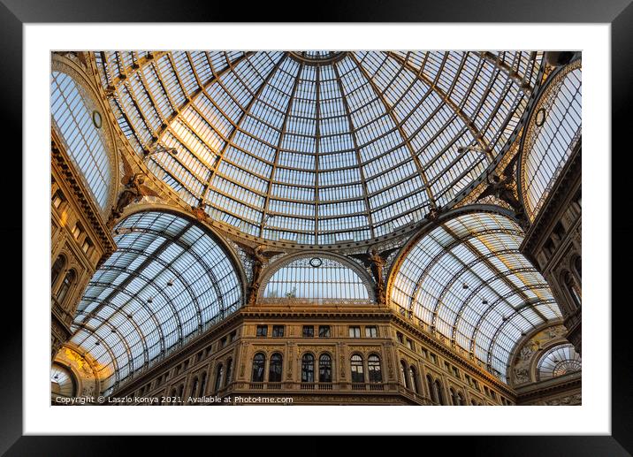 Galleria Umberto I - Naples Framed Mounted Print by Laszlo Konya
