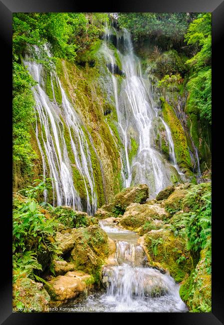 Mele Cascades Waterfalls - Port Vila Framed Print by Laszlo Konya
