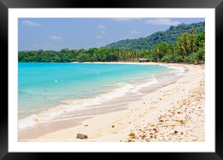 Port Olry Beach - Espiritu Santo Framed Mounted Print by Laszlo Konya