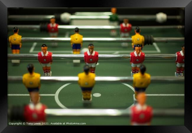 Tabletop Football #3 Framed Print by Tony Lewis