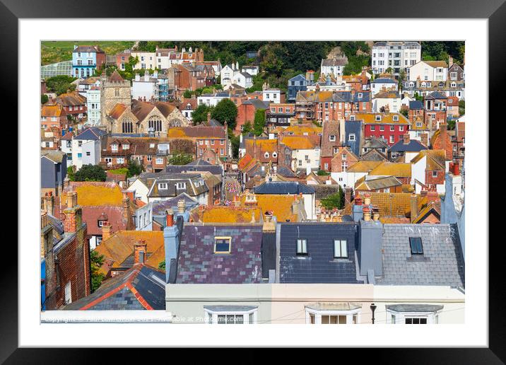 Hastings Rooftops Framed Mounted Print by Paul Lawrenson