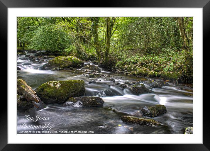 River motion blur. Framed Mounted Print by Tim Jones
