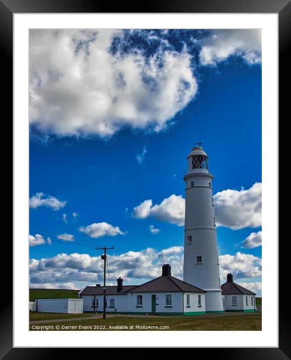 Nash Point lighthouse Framed Mounted Print by Darren Evans