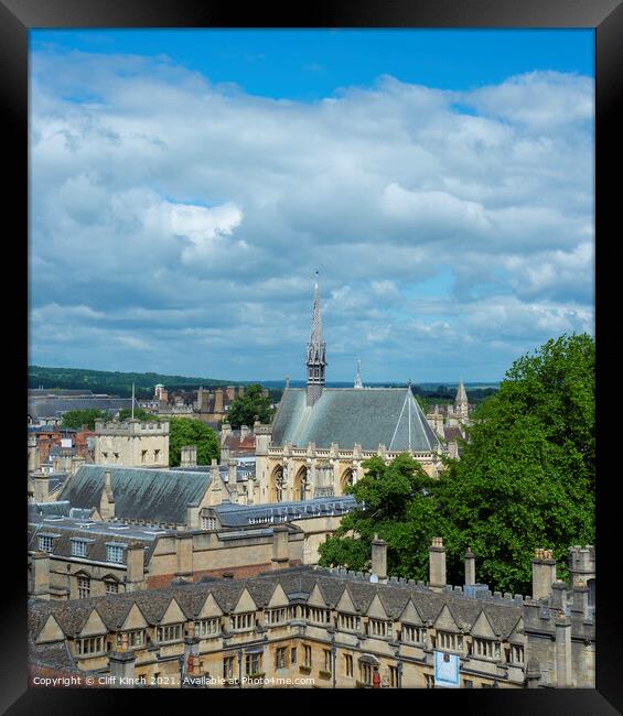 Exeter College Oxford Framed Print by Cliff Kinch