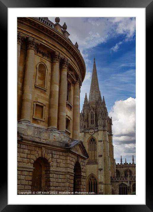University Church of St Mary the Virgin Oxford Framed Mounted Print by Cliff Kinch
