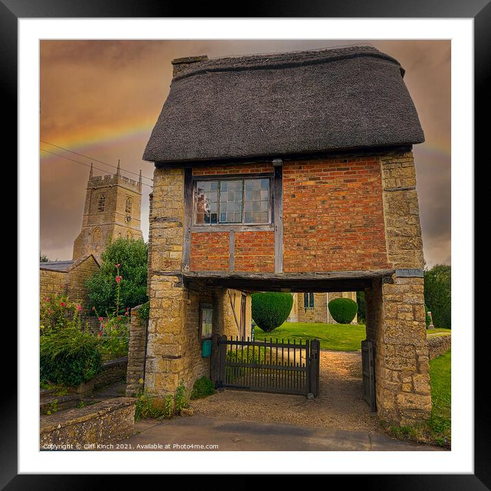The Lych Gate Long Compton Framed Mounted Print by Cliff Kinch
