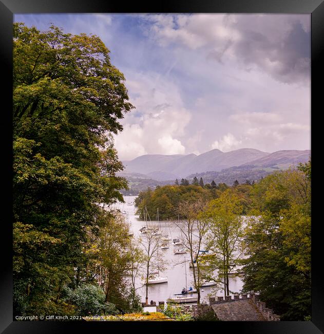 Lake Windermere Framed Print by Cliff Kinch