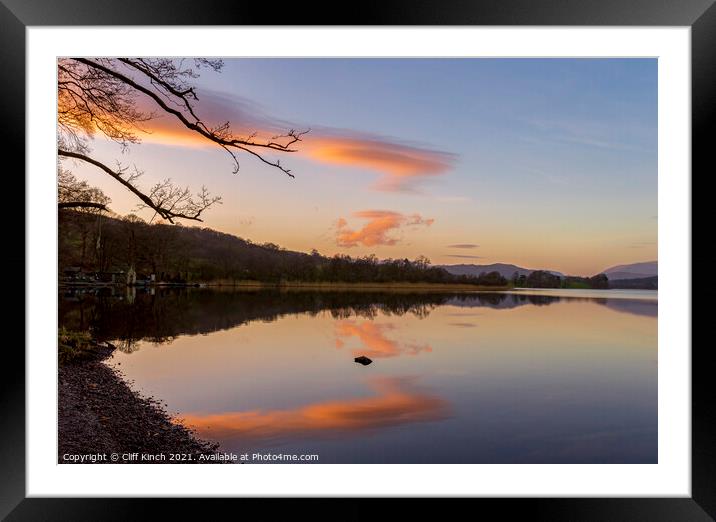 Tranquil Lake District Framed Mounted Print by Cliff Kinch