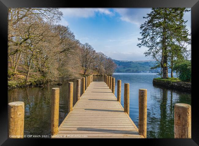 Landing Stage Lake Windermere Framed Print by Cliff Kinch