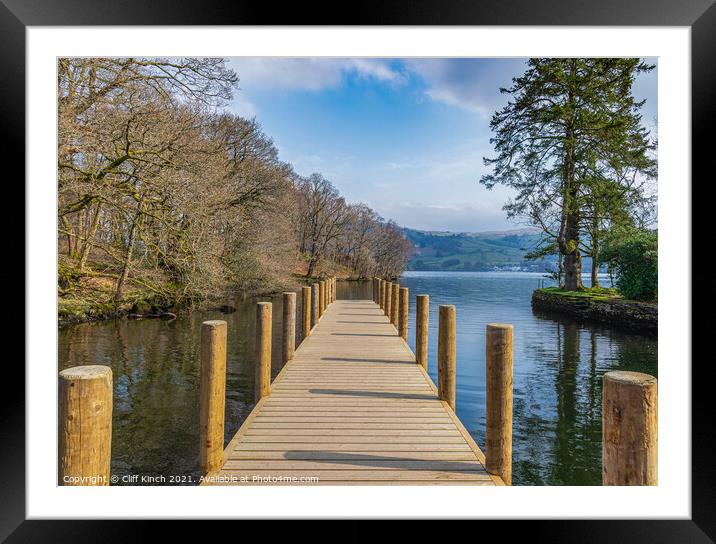 Landing Stage Lake Windermere Framed Mounted Print by Cliff Kinch