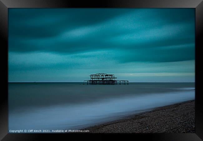 Brighton Blue Framed Print by Cliff Kinch