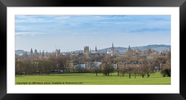 Oxford's Dreaming Spires Framed Mounted Print by Cliff Kinch