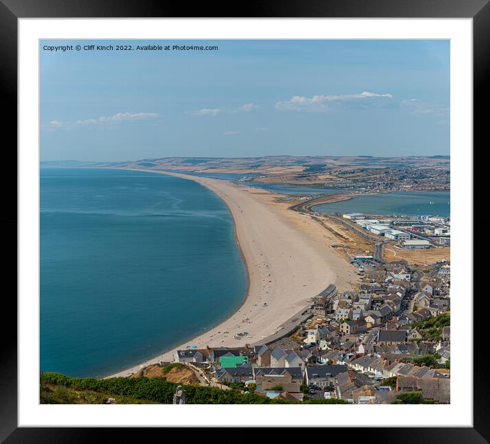 Chesil Beach Dorset Framed Mounted Print by Cliff Kinch
