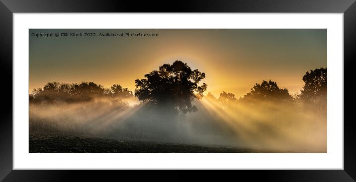 Majestic Sunrise Framed Mounted Print by Cliff Kinch