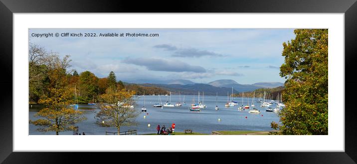Lake Windermere from Fell Foot Framed Mounted Print by Cliff Kinch